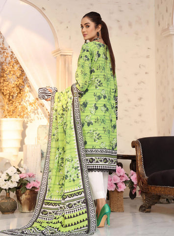 ZOELLA DIGITAL PRINTED LAWN- 3P ZAIB TAN