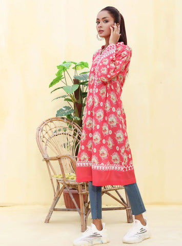 ZOELLA – KURTI UNSTITCHED- DIGITAL PRINTED LAWN- 1 PC