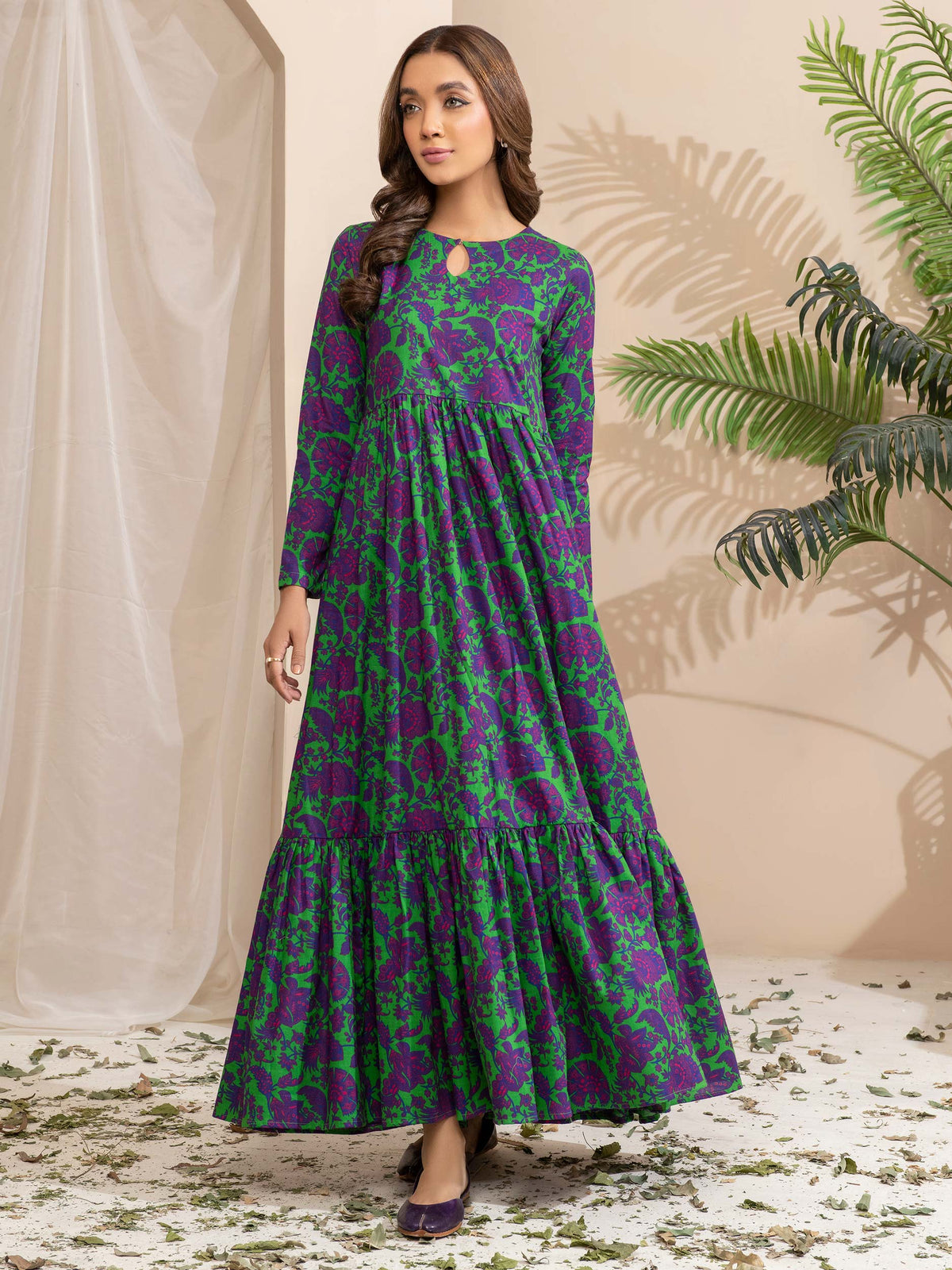 Limelight Winter printed Khaddar Unstitched Single Shirt U2498 Green