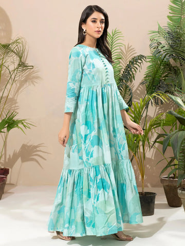 Limelight Winter printed Khaddar Unstitched Single Shirt U2510 Ferozi