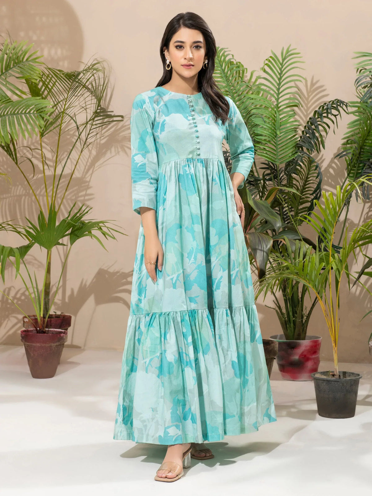Limelight Winter printed Khaddar Unstitched Single Shirt U2510 Ferozi