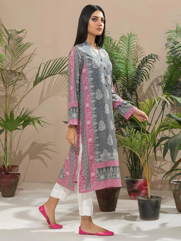 Limelight Winter printed Linen Unstitched Single Shirt U2527 Grey