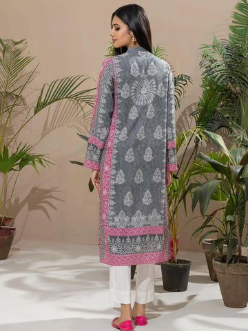 Limelight Winter printed Linen Unstitched Single Shirt U2527 Grey