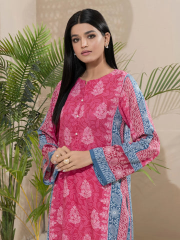 Limelight Winter printed Linen Unstitched Single Shirt U2527 Pink
