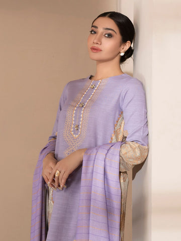 Limelight Winter printed khaddar Unstitched 2pc Suit U2564 Lilac