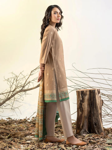 Limelight Winter printed khaddar Unstitched 3Pc Suit U2623 Beige