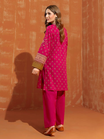 Limelight Winter printed khaddar Unstitched 2pc Suit U2671 Pink