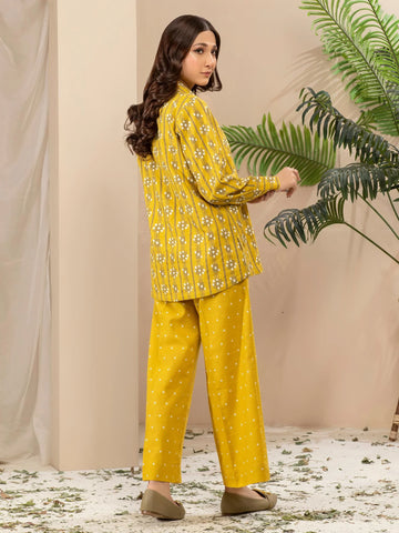 Limelight Winter printed khaddar Unstitched 2pc Suit U2672 Lemon