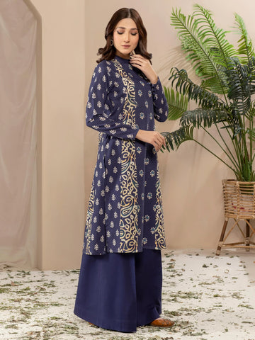 Limelight Winter printed khaddar Unstitched 2pc Suit U2836 Blue