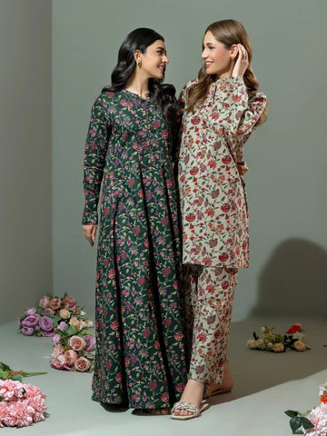 Limelight Winter printed khaddar Unstitched Single Shirt U3084 Green