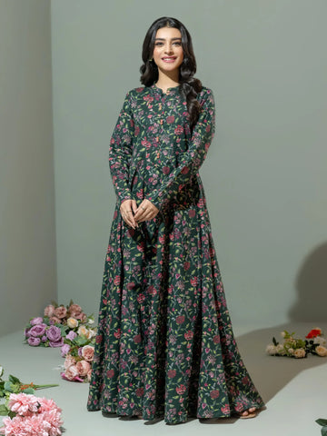 Limelight Winter printed khaddar Unstitched Single Shirt U3084 Green