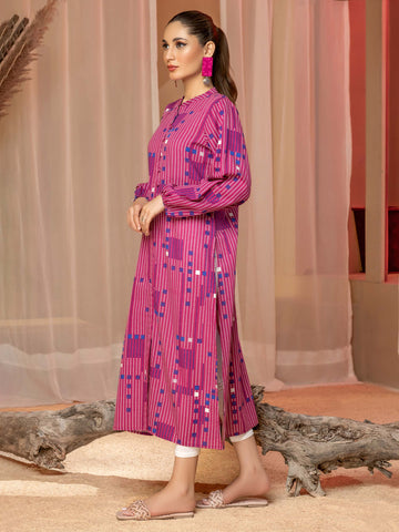 Limelight Winter printed khaddar Unstitched Single Shirt U3087 Pink