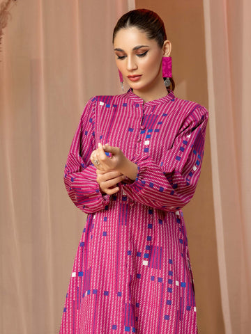 Limelight Winter printed khaddar Unstitched Single Shirt U3087 Pink