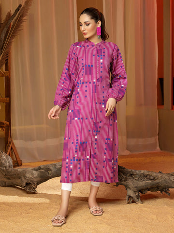 Limelight Winter printed khaddar Unstitched Single Shirt U3087 Pink