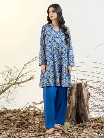 Limelight Winter printed khaddar Unstitched Single Shirt U3096 Blue