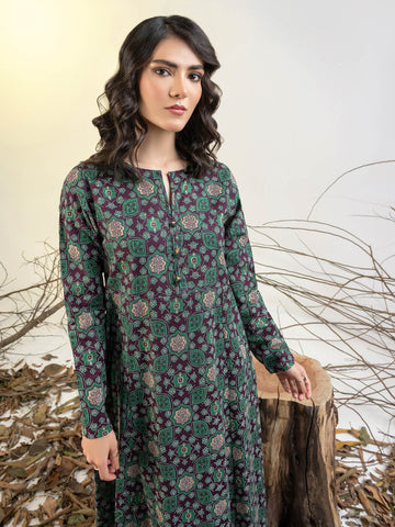 Limelight Winter printed khaddar Unstitched Single Shirt U3096 Plum