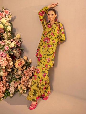 Limelight Winter printed khaddar Unstitched Single Shirt U3098 Apple Green