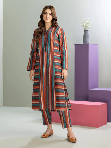Limelight Winter printed khaddar Unstitched Single Shirt U3101 Brown