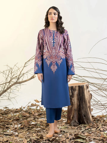 Limelight Winter printed khaddar Unstitched Single Shirt U3103 Blue