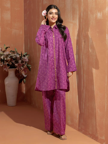 Limelight Winter printed cotton Unstitched Single Shirt U3111 Purple
