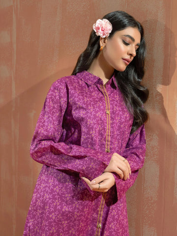 Limelight Winter printed cotton Unstitched Single Shirt U3111 Purple