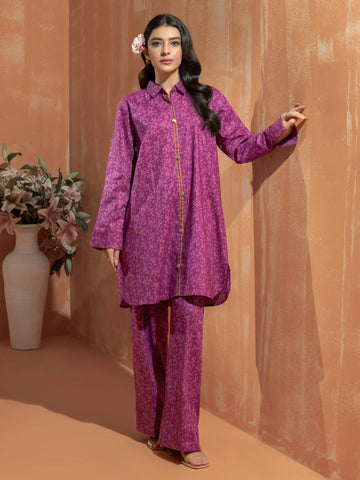 Limelight Winter printed cotton Unstitched Single Shirt U3111 Purple