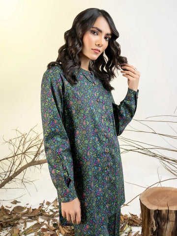 Limelight Winter printed cotton Unstitched Single Shirt U3112 Blue