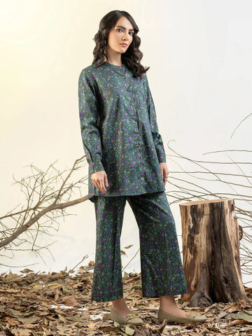 Limelight Winter printed cotton Unstitched Single Shirt U3112 Blue