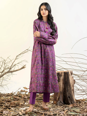 Limelight Winter printed cotton Unstitched Single Shirt U3112 Purple