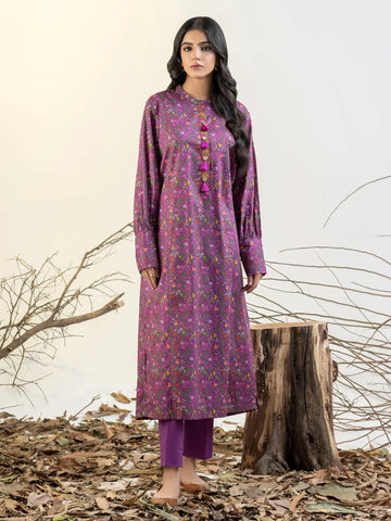Limelight Winter printed cotton Unstitched Single Shirt U3112 Purple