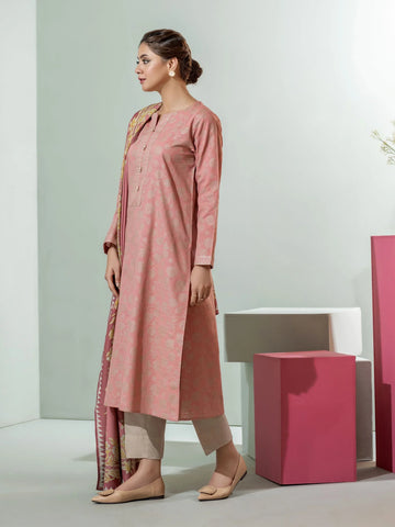 Limelight Winter printed khaddar Unstitched 2pc Suit U3114 Pink