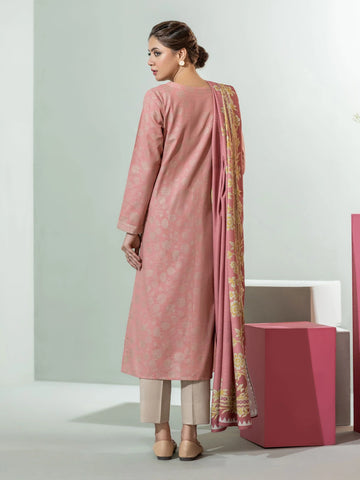 Limelight Winter printed khaddar Unstitched 2pc Suit U3114 Pink
