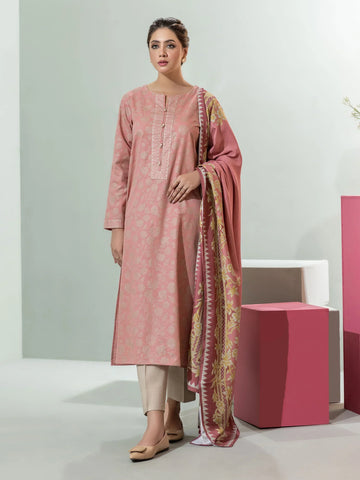 Limelight Winter printed khaddar Unstitched 2pc Suit U3114 Pink