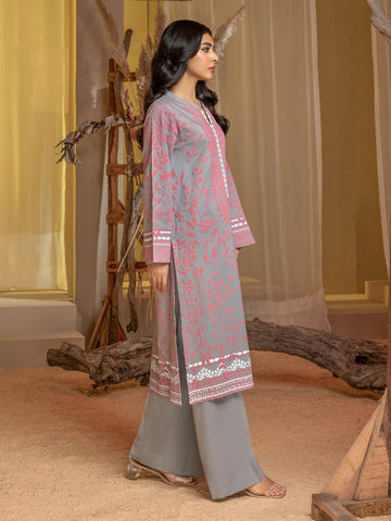 Limelight Winter printed Cotton Unstitched 2pc Suit U3138 Grey