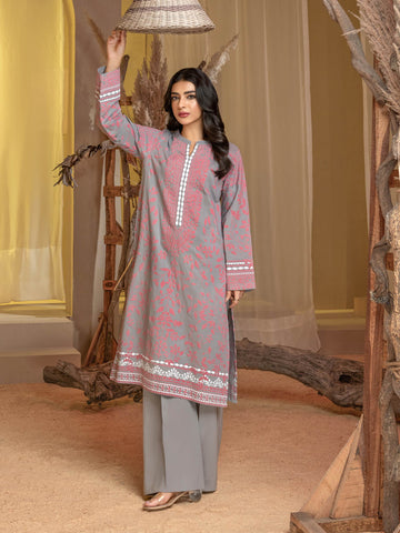 Limelight Winter printed Cotton Unstitched 2pc Suit U3138 Grey