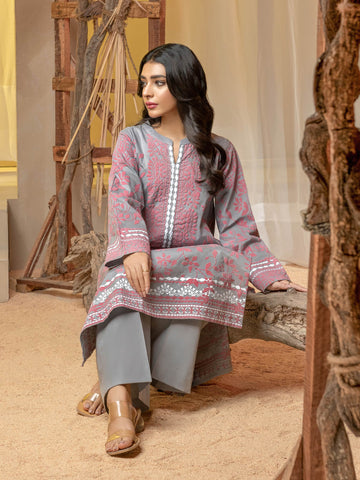 Limelight Winter printed Cotton Unstitched 2pc Suit U3138 Grey