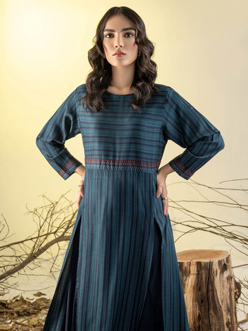Limelight Winter printed Linen Unstitched 3Pc Suit U3152 Blue
