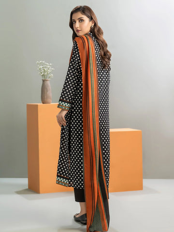 Limelight Winter printed khaddar Unstitched 2pc Suit U3237 Black