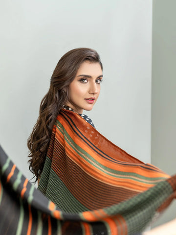 Limelight Winter printed khaddar Unstitched 2pc Suit U3237 Black