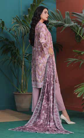 Zoella Baseerat Cotail Digital Printed 3pc Unstitched suit ZLCOT-0011