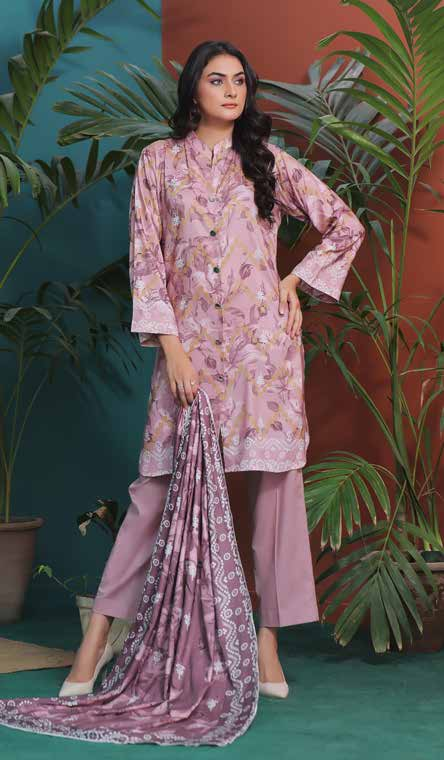 Zoella Baseerat Cotail Digital Printed 3pc Unstitched suit ZLCOT-0011