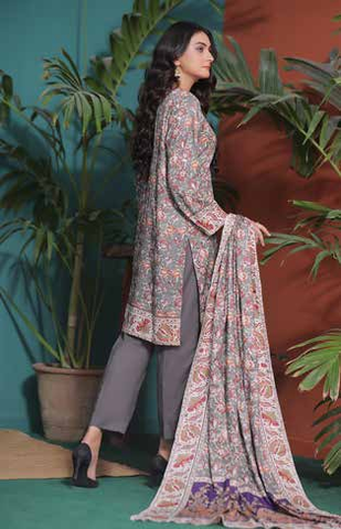 Zoella Baseerat Cotail Digital Printed 3pc Unstitched suit ZLCOT-0014