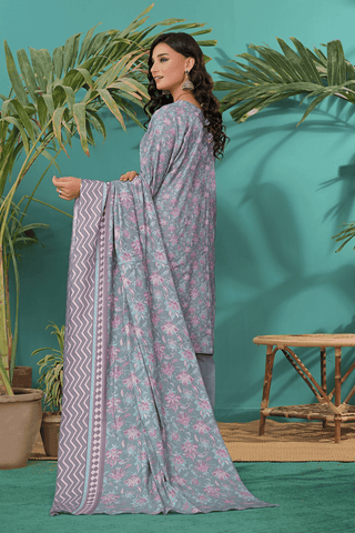 Zoella ZAIB TAN Dhanak Unstitched 3pc suit ZLDHN-0017