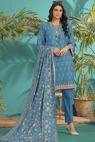Zoella Araaish Karandi Unstitched 3pc Suit ZLKAR-0007