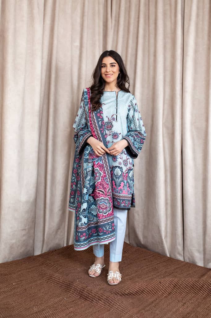 Zellbury Three Piece Cambric Dress (WUCX-343)