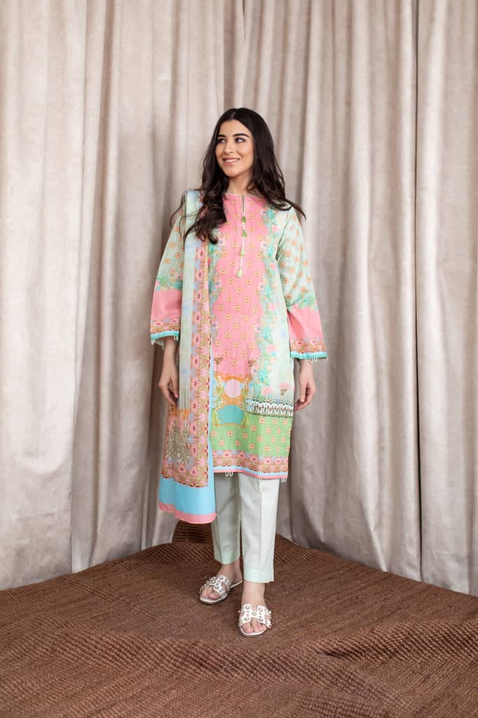 Zellbury Three Piece Cambric Dress (WUC-348)