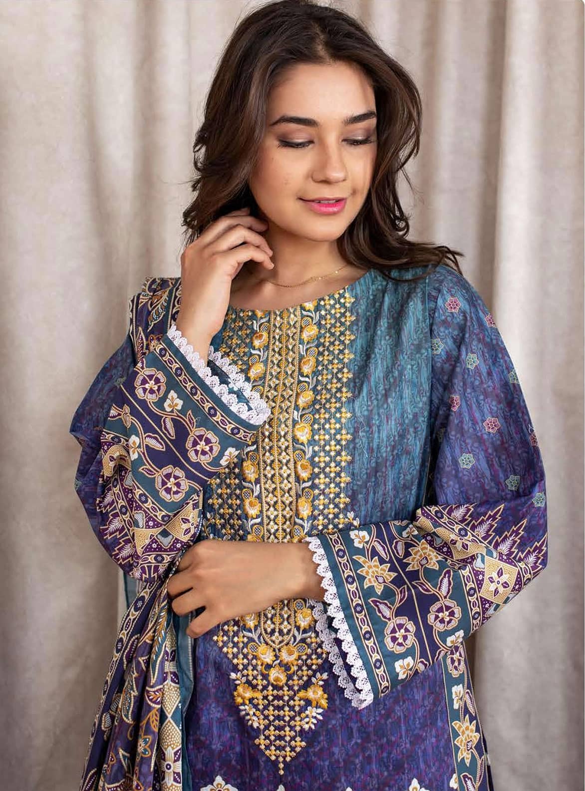 Zellbury Three Piece Cambric Dress (WUCE-368)