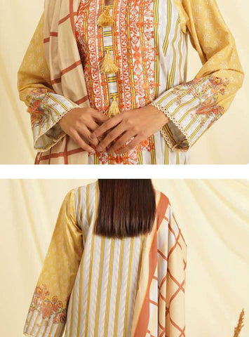Zellbury Three Piece Cambric Dress (WUE-366)