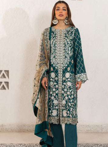 Zellbury Unstitched Embroidered Dress (MS-232)