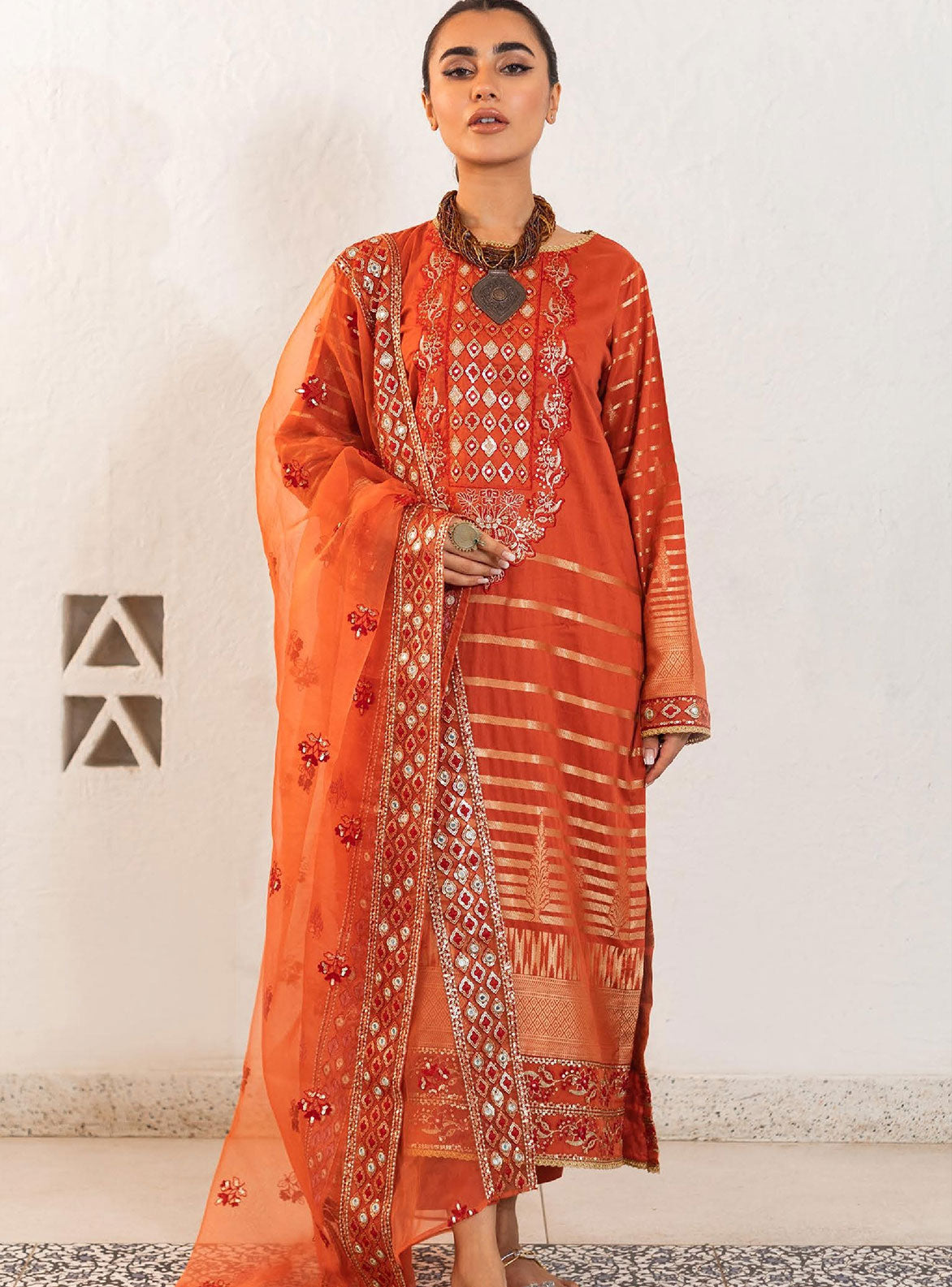 Zellbury Unstitched Embroidered Dress (MS-236)
